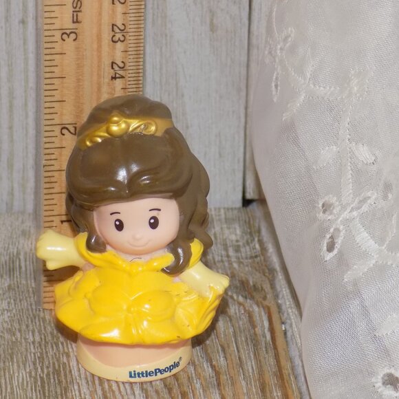 Fisher Price Little People Figure Princess Belle  2014 Mattel  TOY CAKE TOPPER * - Picture 3 of 6